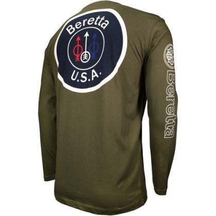 Beretta T-shirt Long Sleeve - Usa Logo X-large Od Green