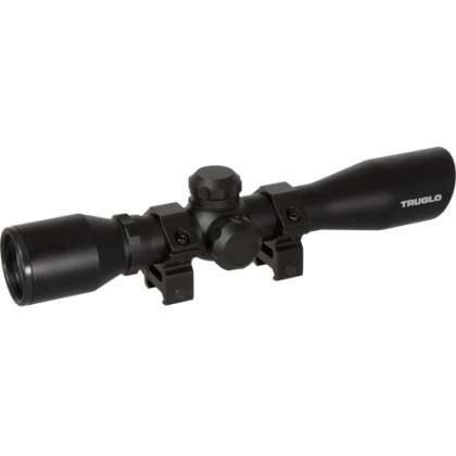 Truglo Scope 4x32mm Shotgun- - Rimfire Diamond Retcl Black