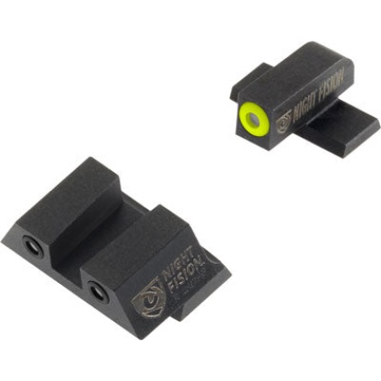 Night Fision Tritium Yellowdot - Square Rear Sprgfld Xd-m-2 Set