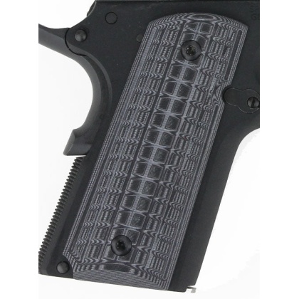 Pachmayr Dominator G10 Grips - 1911 Officer Gry-blk Grappler<