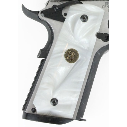 Pachmayr Grips 1911 Full Size - White Pearl Smooth