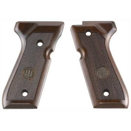 Beretta 92-96 Grips Wood - Walnut With Medallion