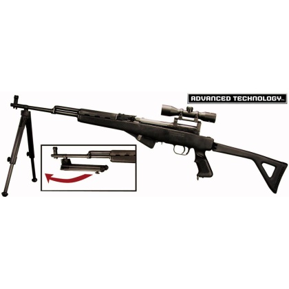 Adv. Tech. Bipod For Sks - Featherweight Black Nylon