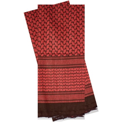 Red Rock Shemagh Head Wrap - Red-black