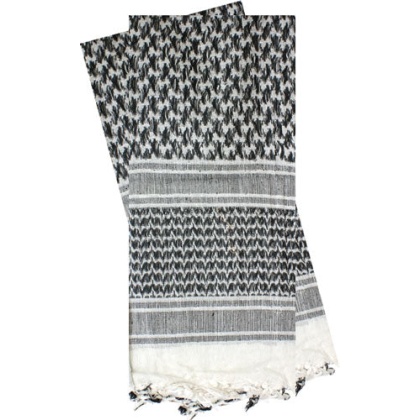 Red Rock Shemagh Head Wrap - White-black