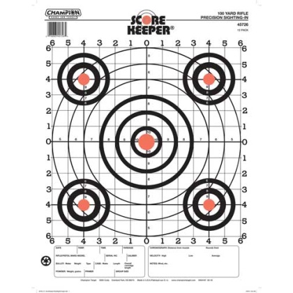 Champion Scorekeeper 100 Yd - Sight In Orange-black 12-pack