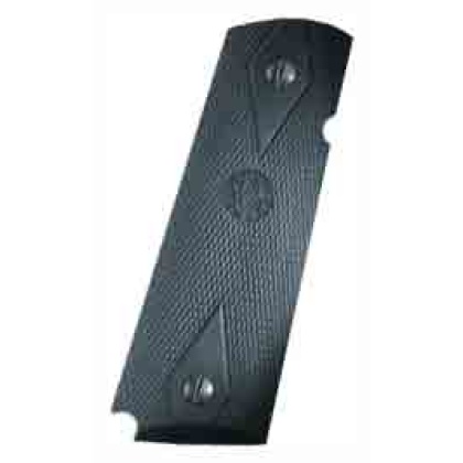 Hogue Grips Colt Govt Rubber - Panels Checkered W-diamonds Bl